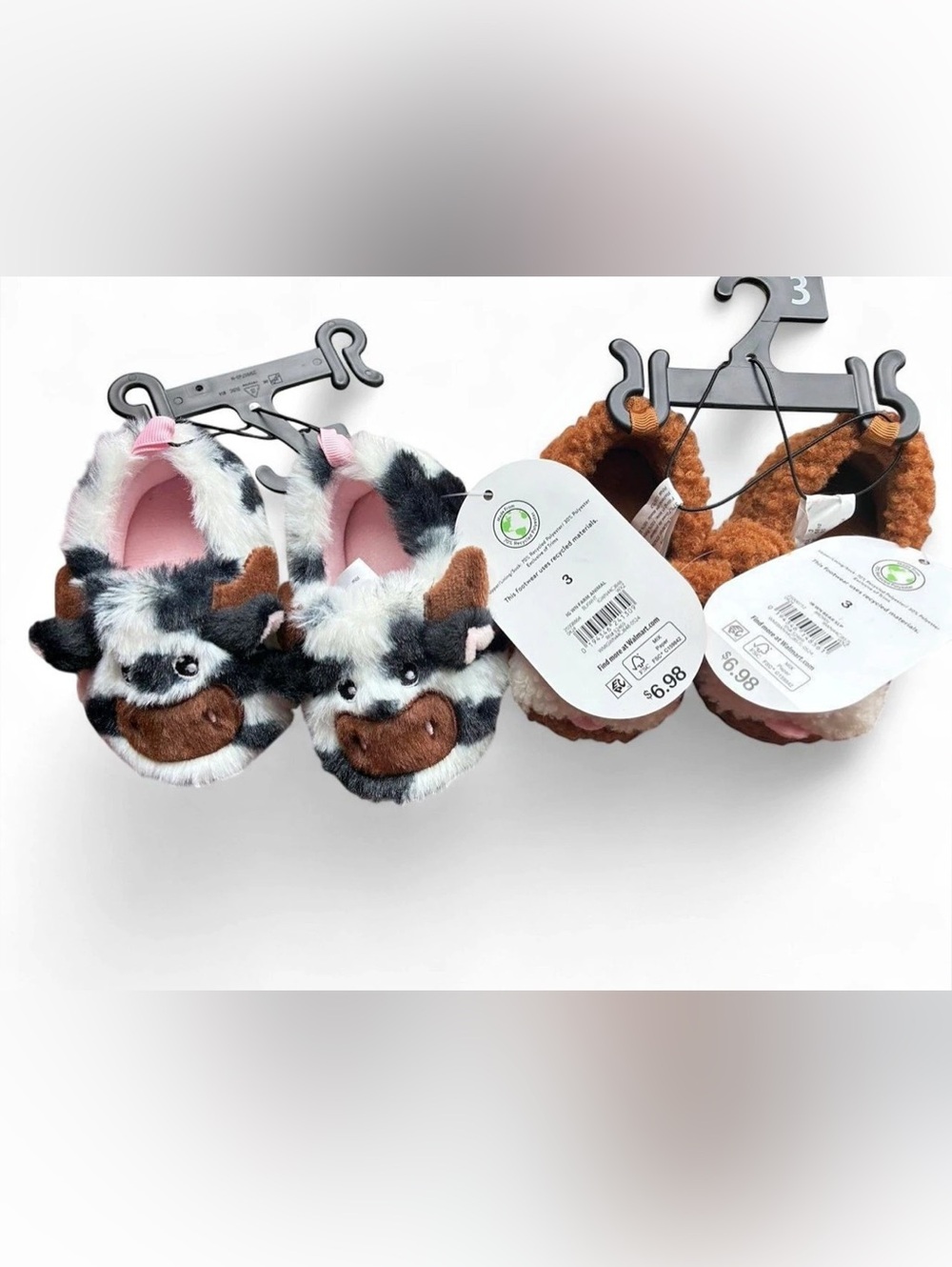 2 Pair Wonder Nation Animal Print Slippers Baby Size 3